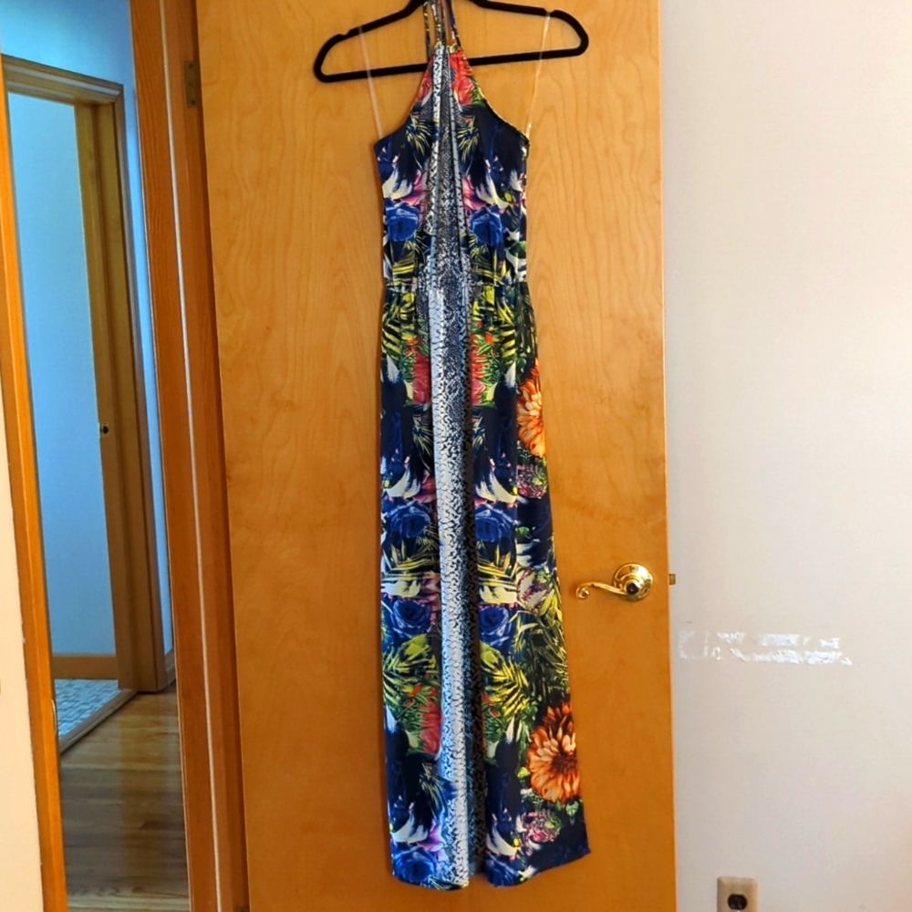 Halterneck maxi dress